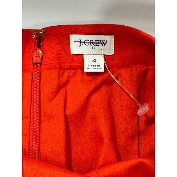 J. Crew Womens Orange Linen Blend Button Front Mini Skirt Size 4 Nautical Casual - Picture 5 of 12